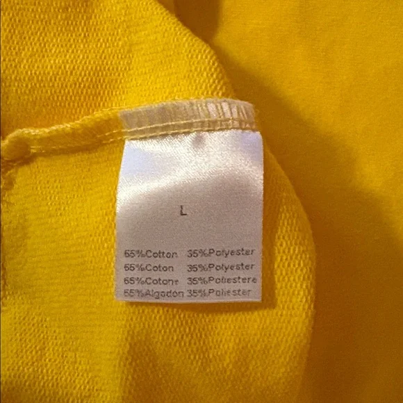 Yellow Cropped Hoodie with White Stripes - Picture 6 of 10